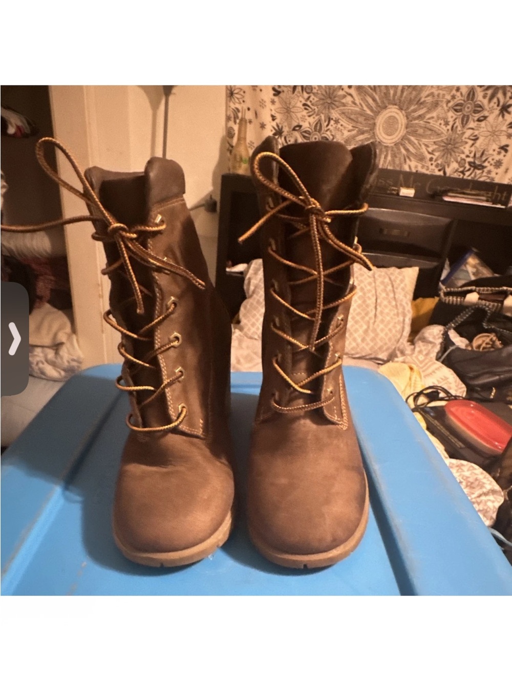 Timberland Brown Lace-Up Women's Ankle Booties Size 7
